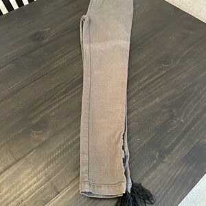 Hudson Jeans Charcoal Fringe Pants